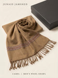 J. men's wool shawl in camel